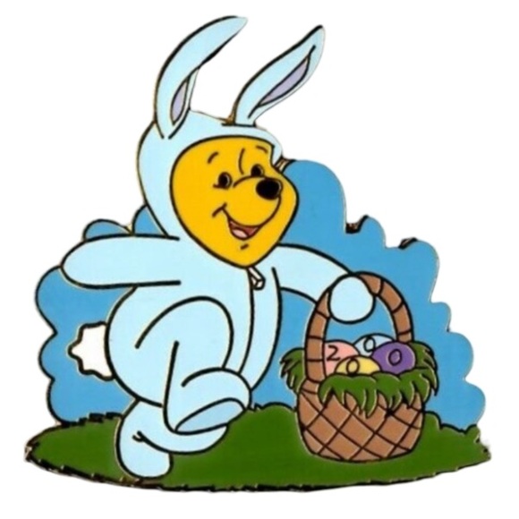 Disney Pastel Enamel Winnie The Pooh Bear Easter Trader Pin - Picture 1 of 5